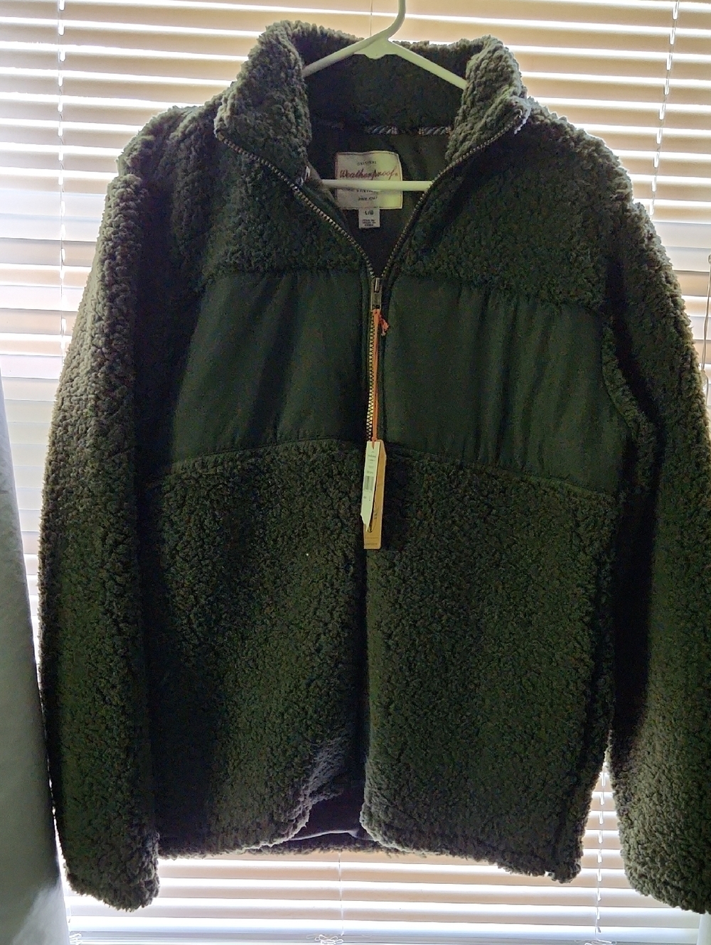 Weatherproof Olive Green Sherpa Zip-Up Jacket